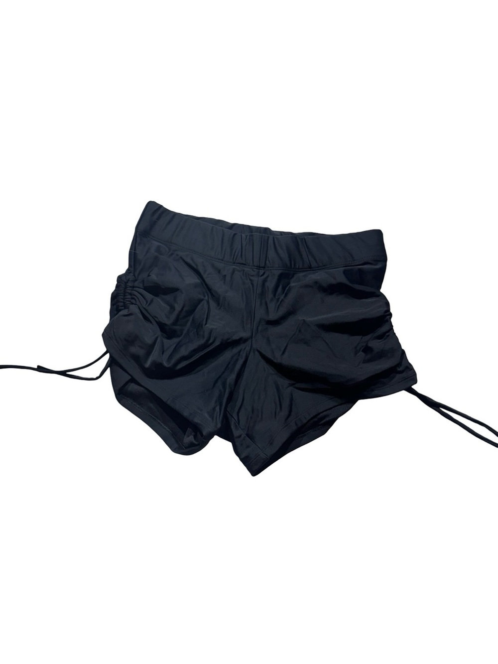torrid Black Side Ruched Drawstring Athletic Shorts